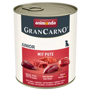 Megapakiet animonda GranCarno Original Junior, 24 x 800 g - Indyk - Mokra karma dla psów - miniaturka - grafika 1