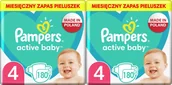 Pieluchy - Pampers Pieluchy Active Baby 4, 9-14 kg, 180 szt. x2 - miniaturka - grafika 1