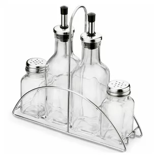 Pojemniki na przyprawy 4 sztuki metalowy stojak z uchwytem Tadar Quinn - Pojemniki na przyprawy - miniaturka - grafika 1