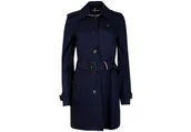 Płaszcze damskie - TOMMY HILFIGER PŁASZCZ DAMSKI HERITAGE SINGLE BREASTED TRENCH NAVY WW0WW24966 403 - Rozmiar: S - miniaturka - grafika 1