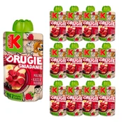 Koncentraty warzywne, przeciery - Kubuś Drugie śniadanie Mus jabłko banan aronia malina + kasza manna 100 g x 12 sztuk - miniaturka - grafika 1