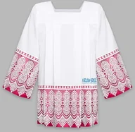 Szaty liturgiczne - Komża kapłańska z gipiurą 30 cm - amarant - miniaturka - grafika 1