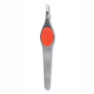 Deni Carte Pęseta Pinceta Do Brwi Pomarańczowa - Akcesoria i kosmetyki do stylizacji brwi - miniaturka - grafika 1