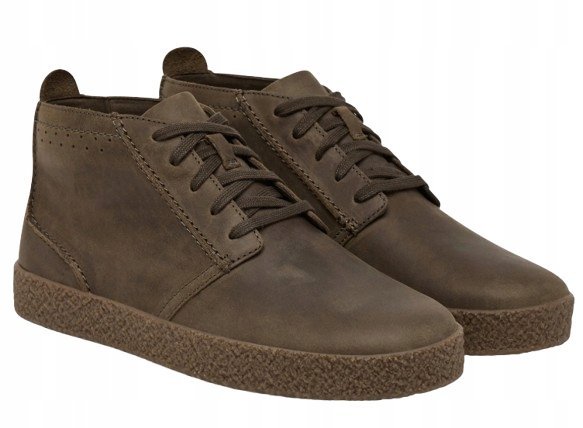 CLARKS MĘSKIE TRZEWIKI SKÓRZANE KHAKI Z PODESZWĄ BRĄZOWĄ 40 1J6C