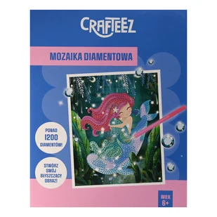 Crafteez, Mozaika diamentowa, Syrenka różowa - Długopisy 3D - miniaturka - grafika 1