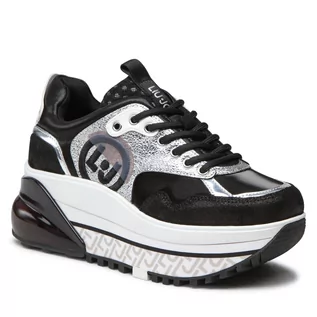 Sneakersy damskie - Liu Jo Sneakersy Maxi Wonder Air 2C BA2157 PX104 Black/Silver 01039 - grafika 1