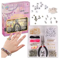 Prace ręczne dla dzieci - Zestaw Do Robienia Bransoletek Biżuterii Kolczyków Koraliki Prezent DIY - miniaturka - grafika 1