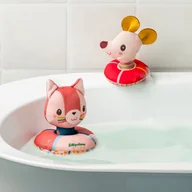 Zabawki do kąpieli - Przytulanki do kąpieli Kotka Jeanne i Myszka Nina 6 m - zabawka - miniaturka - grafika 1