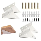 Zawiasy, okucia i inne akcesoria - (4 szt. Biały) Trójkątny wspornik półki Wiszący wspornik półki ściennej Niewidoczny wspornik półki ściennej Wiszący trójkąt - miniaturka - grafika 1