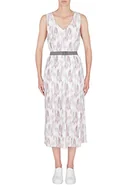 Sukienki - Armani Exchange Damska plisowana sukienka, klasyczny krój, opt. White Secret Garden, S, Opt. White Secret Garden, S - miniaturka - grafika 1