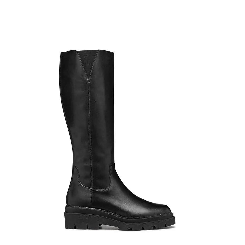Geox Damskie buty D Felleny D Fashion Boot, czarny, 40 EU
