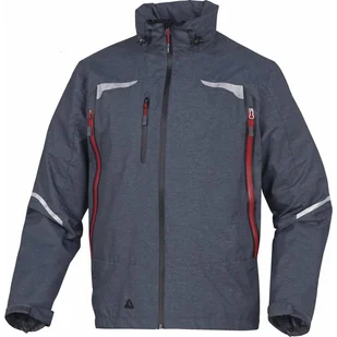 Delta Plus Kurtka 3 w 1 z poliamidu (74%) i poliestru (26%) z powłoką poliuretanową + odpinana bluza kolor szary rozmiar 3XL CORPEOLEGR3X EOLEGR3X - Odzież robocza - miniaturka - grafika 1