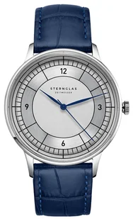 Zegarek Nowy Oryginalny Zegarek męski Sternglas S01-SD01-HE02 Sedius grawer srebrny - Zegarki męskie - miniaturka - grafika 1