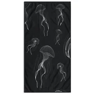 Ręczniki - Ręcznik JELLYFISH kolor granatowy przód welur, tył frotte 90x180 decoking - miniaturka - grafika 1
