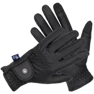 Rękawiczki EQ.QUEEN Winter Charcot czarne, rozmiar: M - Rękawiczki jeździeckie - miniaturka - grafika 1