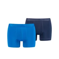 Majtki męskie - Puma Sportowe bokserki z mikrofibry, 2 sztuki w kolorze niebieskim - miniaturka - grafika 1