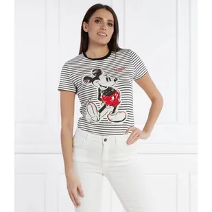 Desigual T-shirt DESIGUAL X MICKEY MOUSE Regular Fit - Koszulki i topy damskie - miniaturka - grafika 1