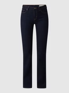 Spodnie damskie - Jeansy z poszerzaną nogawką z dodatkiem streczu - grafika 1