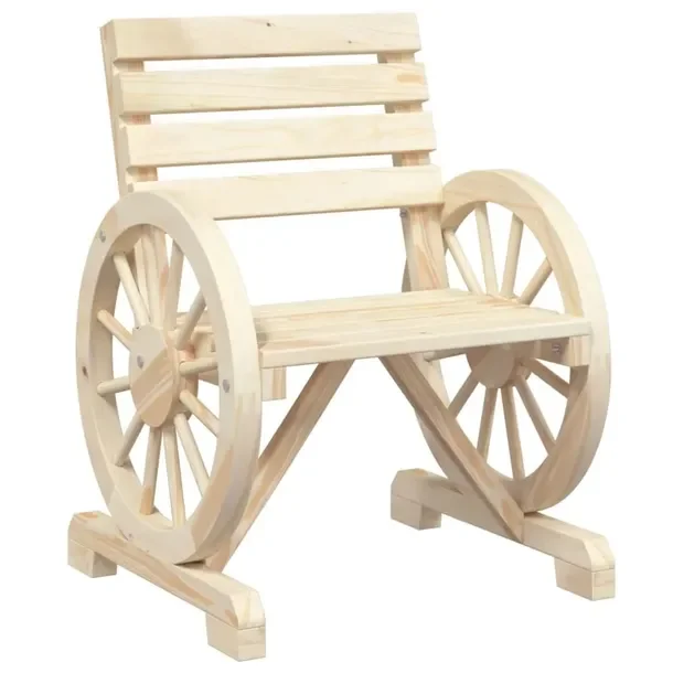 Krzesło Ogrodowe Lite Drewno Jodłowe 58x58x78,5 Cm Na Taras Balkon Ogród