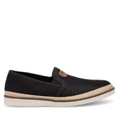 Espadryle męskie - Espadryle Rieker B2366-00 Czarny - miniaturka - grafika 1