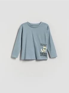 Reserved - Bawełniany longsleeve - niebieski - Bluzki dla niemowląt - miniaturka - grafika 1