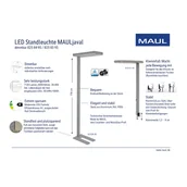 Lampy stojące - Lampa stołowa LED MAULjaval, czarna, podstawa zaciskowa - miniaturka - grafika 1