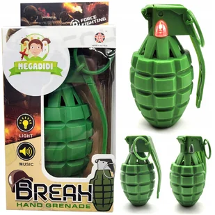 GRANAT zabawka ŚWIATŁO i DŹWIĘKI szyszka OBRONNY F-1 żołnierz - Klocki - miniaturka - grafika 1