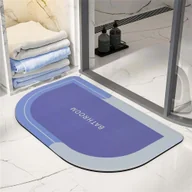 Dywaniki łazienkowe - Dywanik Łazienkowy Chłonny Szybkoschnący Niebieski Rimini 40x60cm - miniaturka - grafika 1