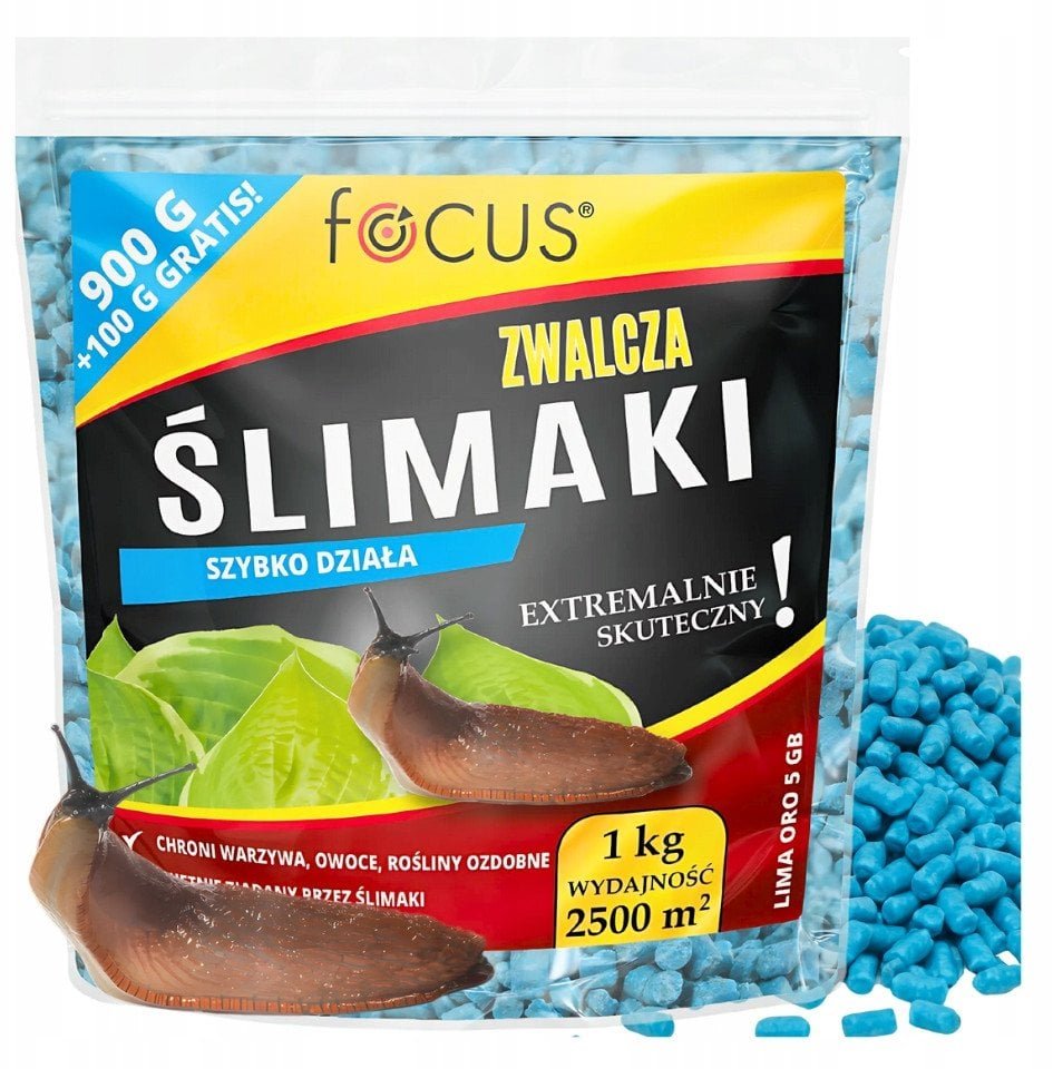 Focus Lima Oro 5 GB metaldehyd - środek na ślimaki 1 kg