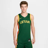 Swetry męskie - Męska koszulka do koszykówki Nike Litwa Limited (wersja wyjazdowa) - Zieleń - miniaturka - grafika 1