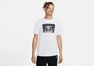 Nike Dri-Fit Photo Basketball Tee White - Koszulki męskie - miniaturka - grafika 1