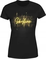Koszulki i topy damskie - Koszulka damska Golden Metropolis Skyline złota panorama T-shirt damski - miniaturka - grafika 1