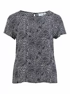 Koszulki i topy damskie - Vila Vipaya S/S Top/Su-Noos t-shirt damski, Black/Aop: sally, 36 - miniaturka - grafika 1