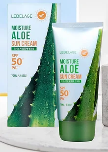 LEBELAGE Krem do twarzy SPF 50+ Moisture Aloe Sun - Kremy do twarzy - miniaturka - grafika 1