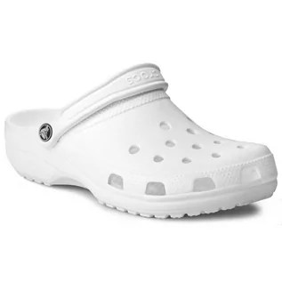 Klapki i japonki damskie - Crocs Klapki Classic 10001 White - grafika 1