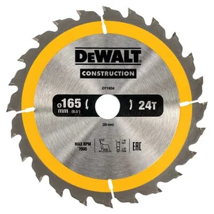 DeWalt DT1934 Tarcza Tnąca Do Drewna 165mmx20mm - Tarcze do pił - miniaturka - grafika 1