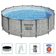 Baseny ogrodowe - Bestway Basen Power Steel, 427x122 cm vidaXL - miniaturka - grafika 1