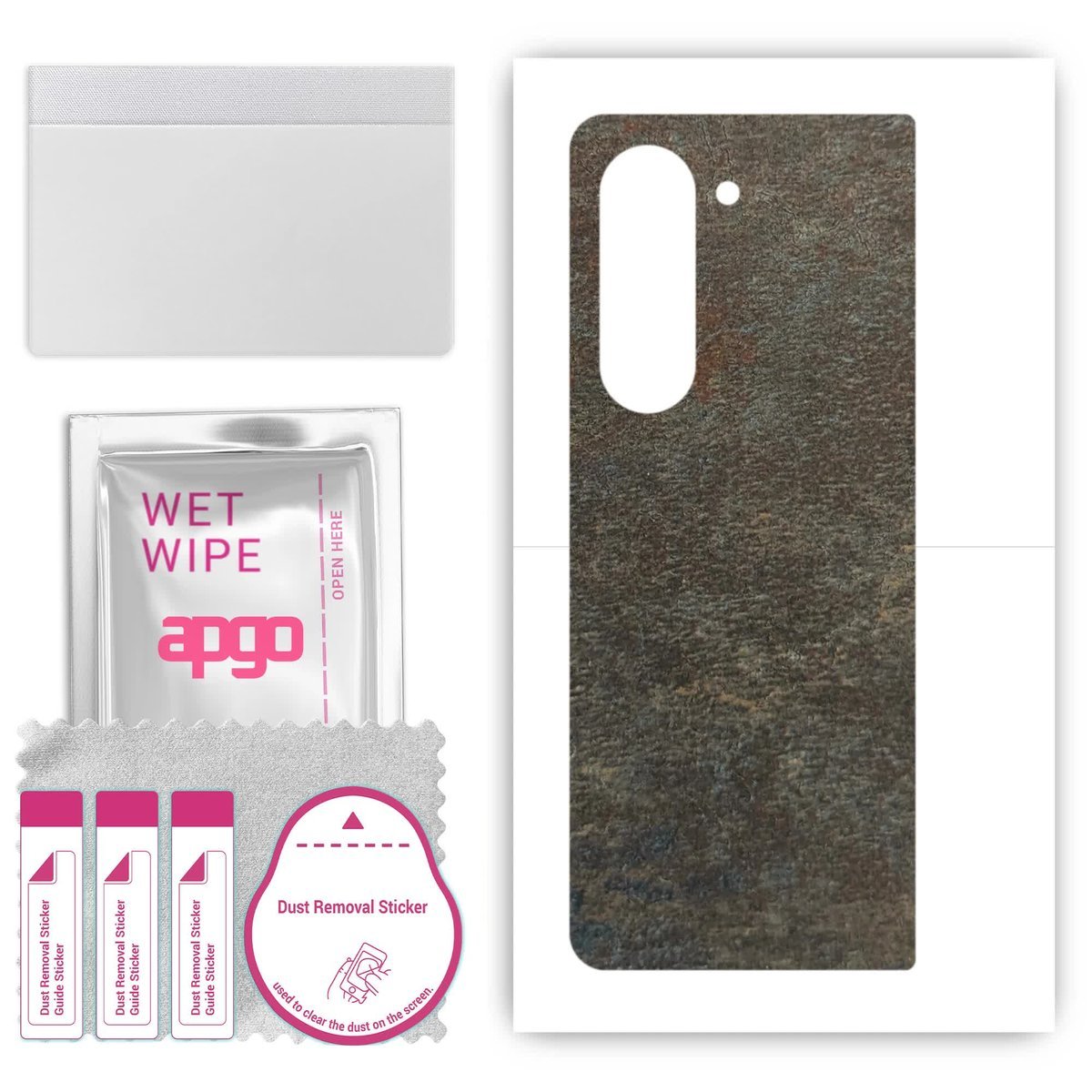 Folia naklejka skórka strukturalna na TYŁ do Samsung Galaxy Z Fold 5 - Kamień Księżycowy - apgo SKINS