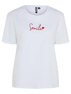 Pieces Koszulka w kolorze białym - Koszulki i topy damskie - miniaturka - grafika 1