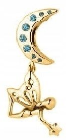 Charms złoty wiszący Wróżka srebro 925