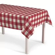 Obrusy i serwetki - Dekoria prostokątny obrus na stół 130x130 cm dekoracja stołu biało-czerwony w kratkę 420-136-18 - miniaturka - grafika 1