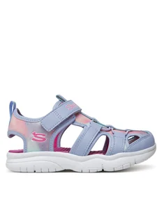 Skechers Sandały Flex Splash-Daylight Shimmer 303276L/LVHP Fioletowy - Buty dla dziewczynek - miniaturka - grafika 1