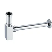 Syfony - Balneo Syfon umywalkowy mosiężny kwadratowy Chrom - miniaturka - grafika 1