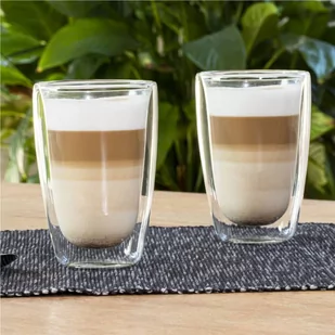 Zestaw szklanek do latte macchiato, 2 szt., 400 ml, przezroczysty Lumarko! - Szklanki - miniaturka - grafika 1