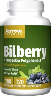 Bilberry i Grapeskin Polyphenols 120 kapsułek JARROW FORMULAS 1036543200 - Witaminy i minerały - miniaturka - grafika 1