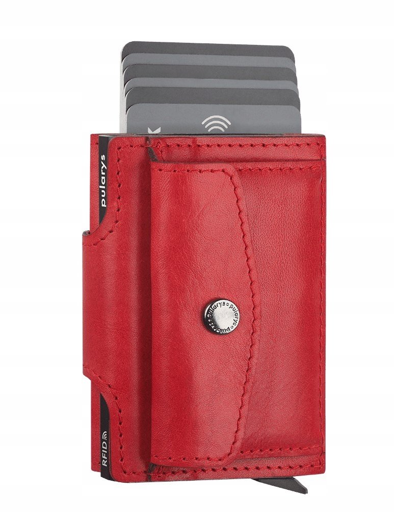 Portfel Doppio Max na 8 kart bilon banknoty Rfid ze skóry Nomad