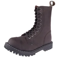 Botki męskie - glany STEEL - CRAZY BROWN (10-dziurkowe) mat-37 - miniaturka - grafika 1