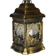 Lampiony i znicze - Znicz szklany Katedra Kurczaczek 25,5 cm czarny złoty - miniaturka - grafika 1