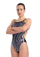 Stroje kąpielowe - ARENA Damski strój kąpielowy Challenge Back Marbled jednoczęściowy kombinezon, Black-Black Multi, 42, Black Multi, 42 - miniaturka - grafika 1