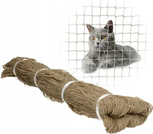 SIATKA PREMIUM NA BALKON WZMOCNIONA DRUCIKIEM - ROLKA 5X2M - Pozostałe akcesoria dla kotów - miniaturka - grafika 1